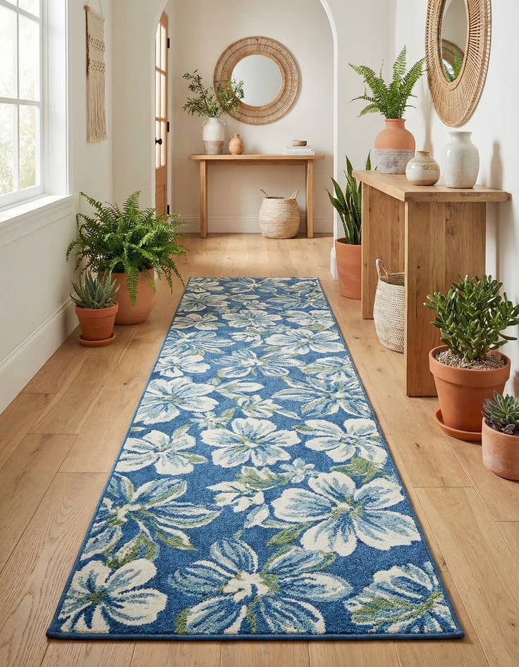 Detail image of  2' x 5' 1  Washable Jill Zarin Caribbean Indoor / Outdoor Runner Rug