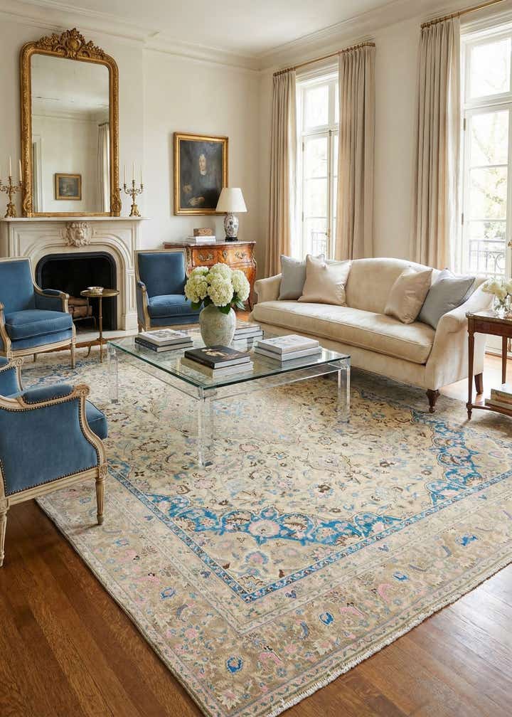 8' 9 x 11' 8 Hand Knotted Ultra Vintage Persian Wool Rug