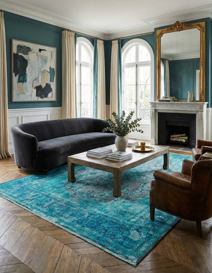 Detail image of 9' 11 x 13' 6 Vintage Royal Wool Rug