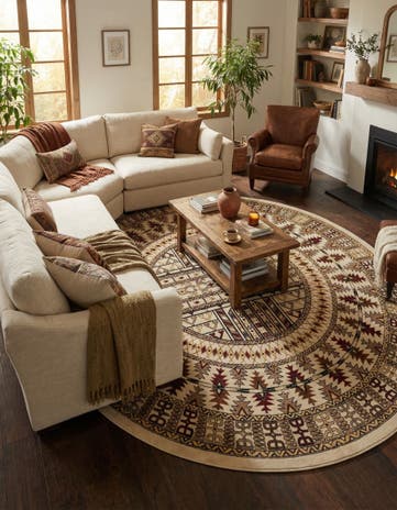 10' x 10' Bokhara Round Rug