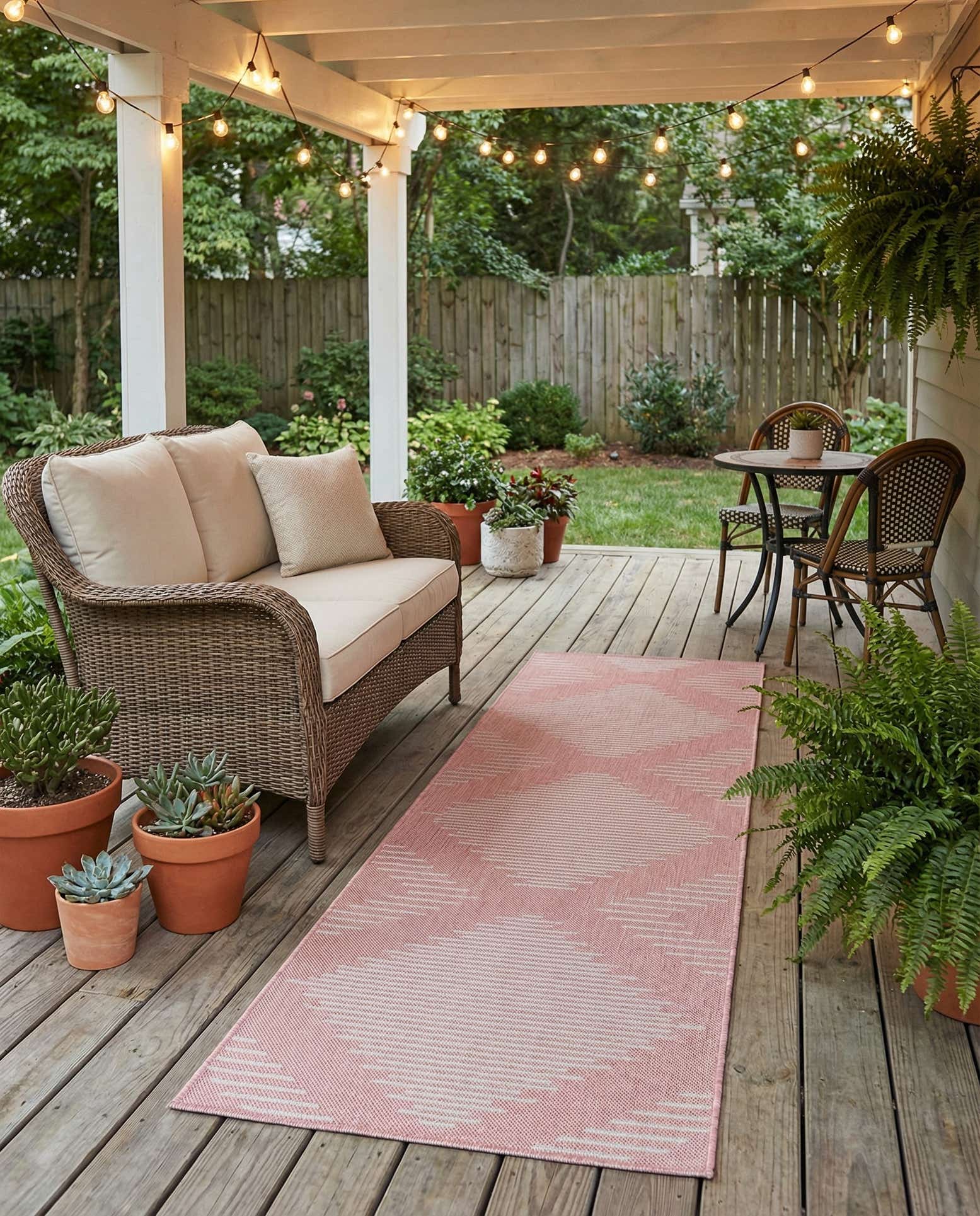 2' x 8' Easy-Clean Modern Indoor / Outdoor Runner Rug