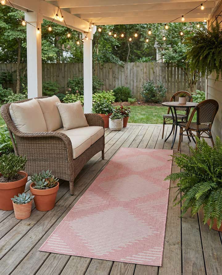 2' x 8' Easy-Clean Modern Indoor / Outdoor Runner Rug