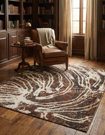 5' 5 x 6' 2 Hand Knotted Ultra Vintage Persian Wool Rug