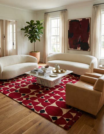 6' 4 x 10' Hand Knotted Darya Wool Rug