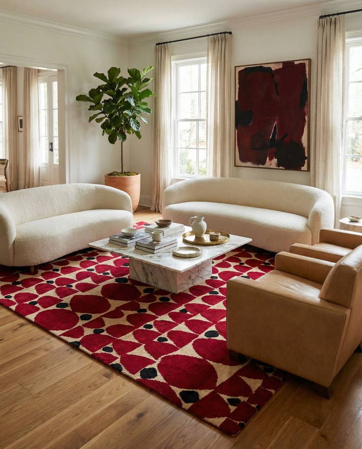 Detail image of 6' 4 x 10' Hand Knotted Darya Wool Rug