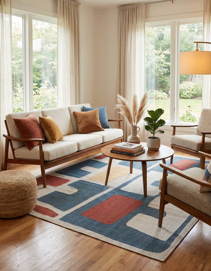 Detail image of 9' x 12'  Washable Baja Indoor / Outdoor Rug