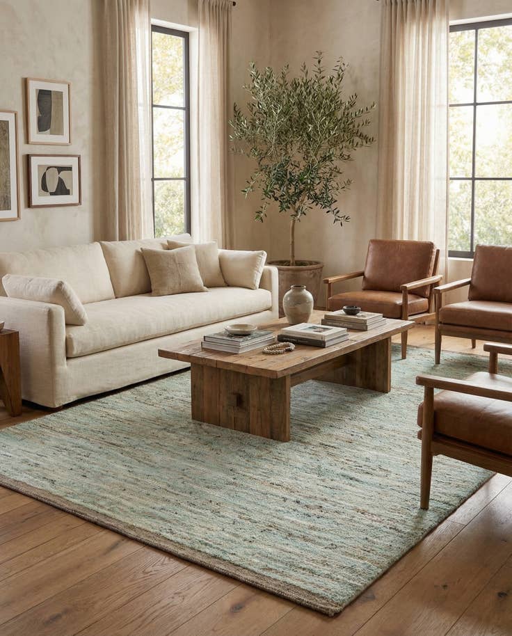 Detail image of 6' 7 x 9' 9 Hand Knotted Moroccan Wool Rug