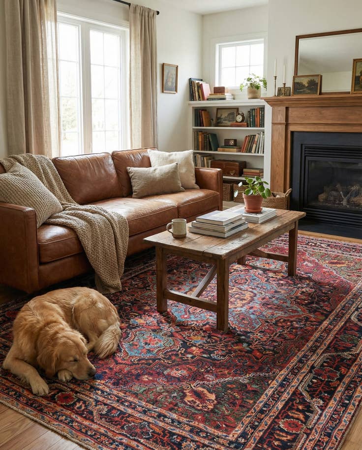 Detail image of 7' 10 x 10' Washable Timeless Rug
