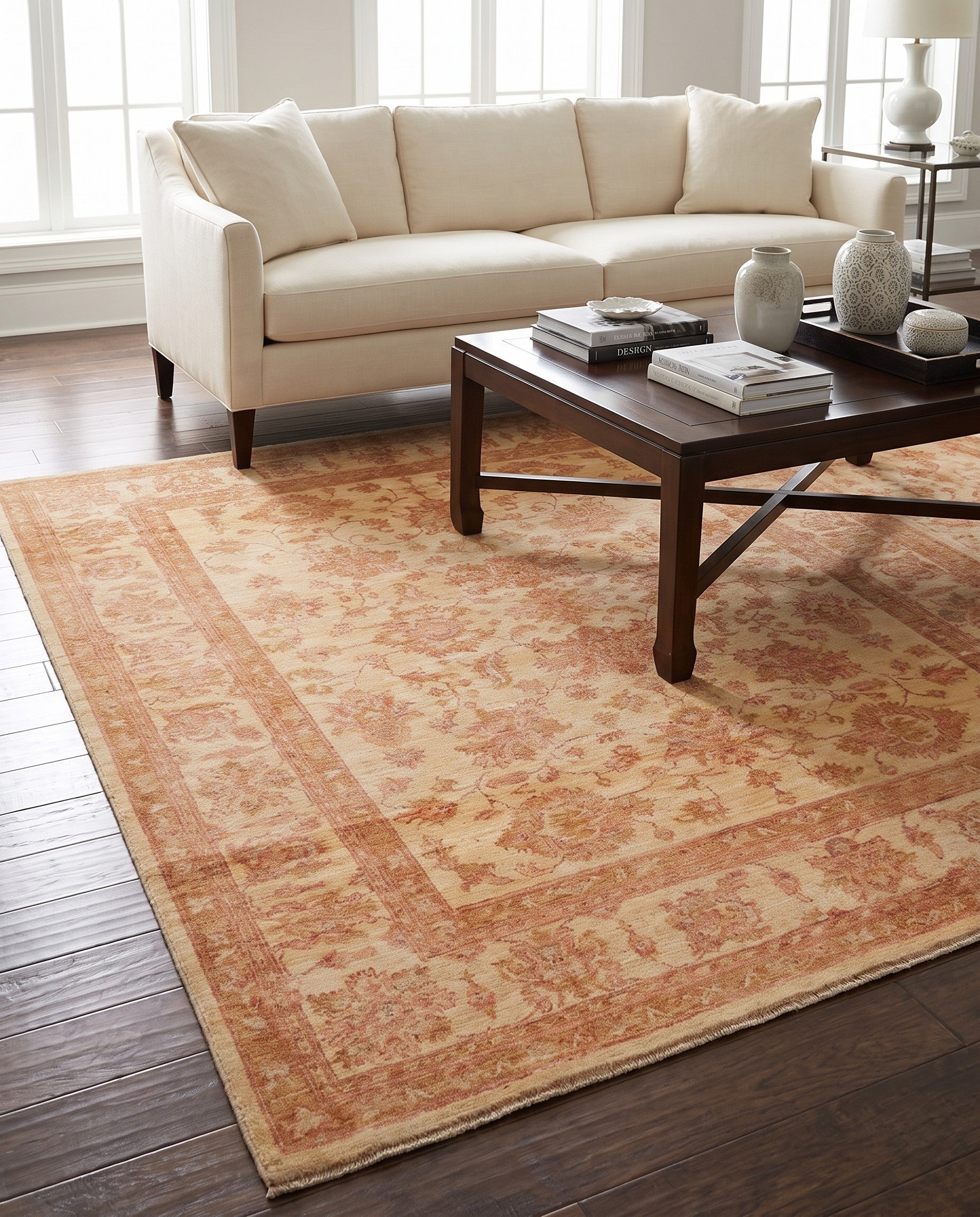 5' 7 x 7' 9 Hand Knotted Ziegler Rug