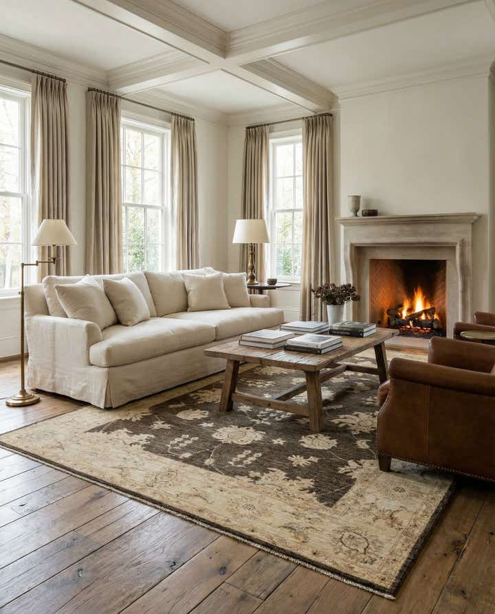 5' 5 x 8' 3 Hand Knotted Peshawar Ziegler Oriental Rug