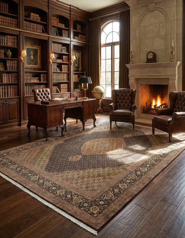 Detail image of  8' 1 x 12' Tabriz Mahi Rug