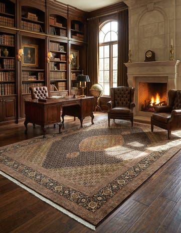 8' 1 x 12' Tabriz Mahi Rug