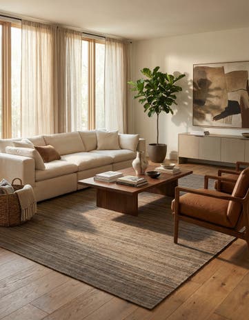 6' 7 x 9' 8 Hand Woven Kilim Modern Wool Rug