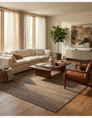 6' 7 x 9' 8 Hand Woven Kilim Modern Wool Rug