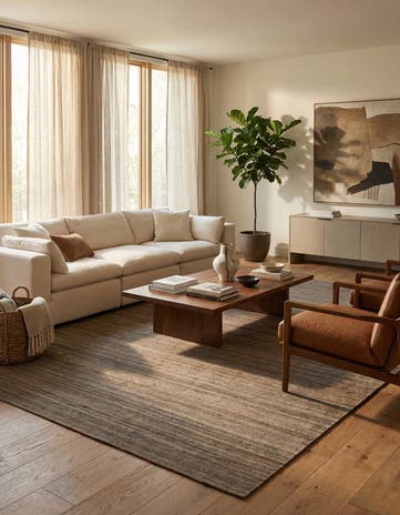6' 7 x 9' 8 Hand Woven Kilim Modern Wool Rug
