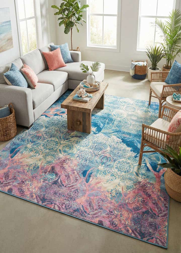 10' x 12' Easy-Clean Coastal Indoor / Outdoor Rug