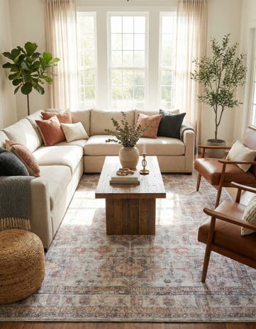 Ivory Washable Timeless Rug