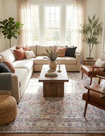 Ivory Washable Timeless Rug