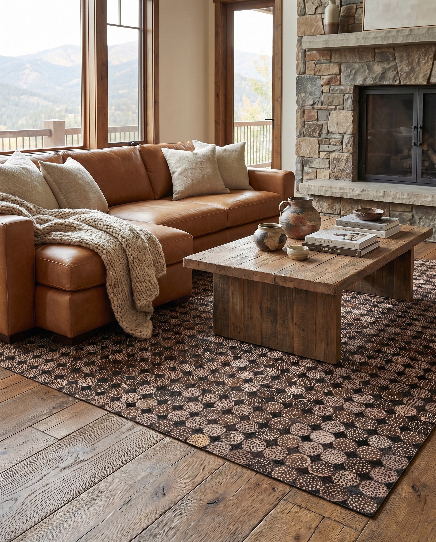 4' 8 x 6' 8 Cowhide Rug