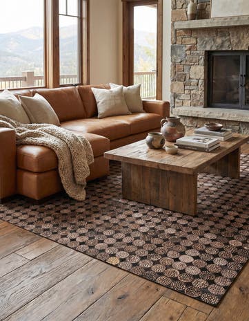 4' 8 x 6' 8 Cowhide Rug