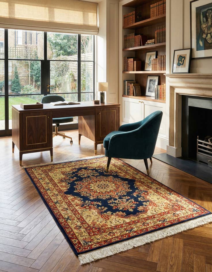 Detail image of 2' 7 x 3' 11 Ghom Silk Rug