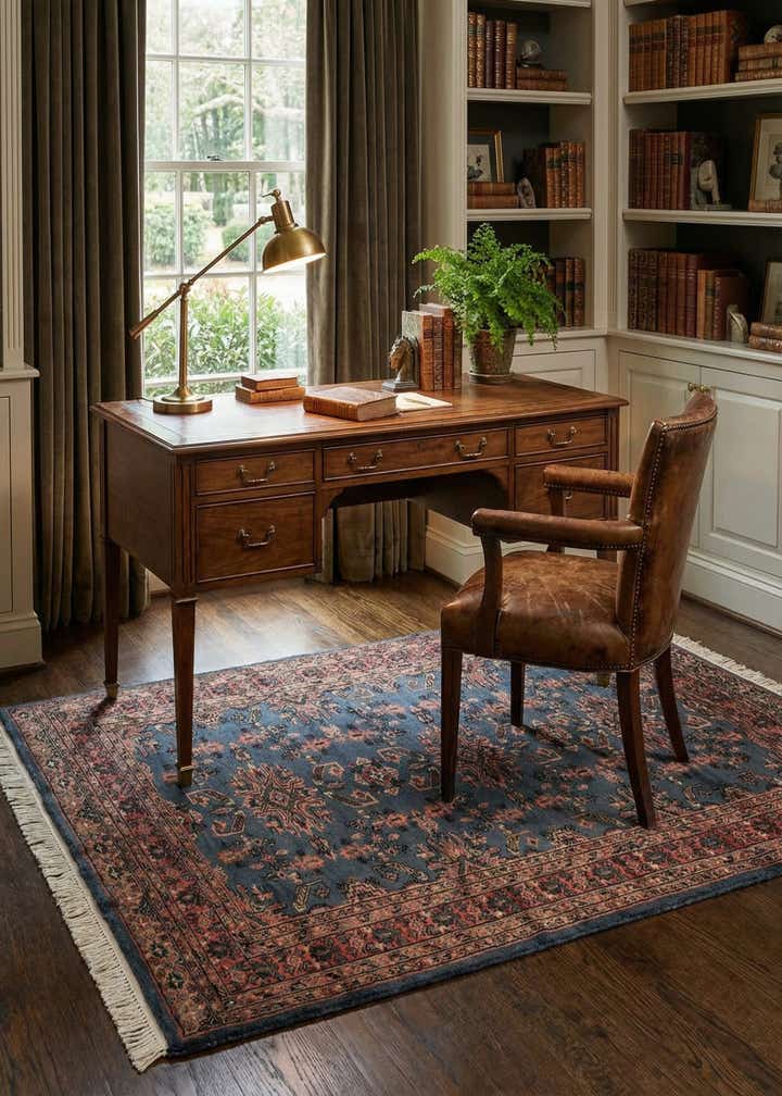 4' 3 x 5' 7 Hand Knotted Bokhara Oriental Wool Rug