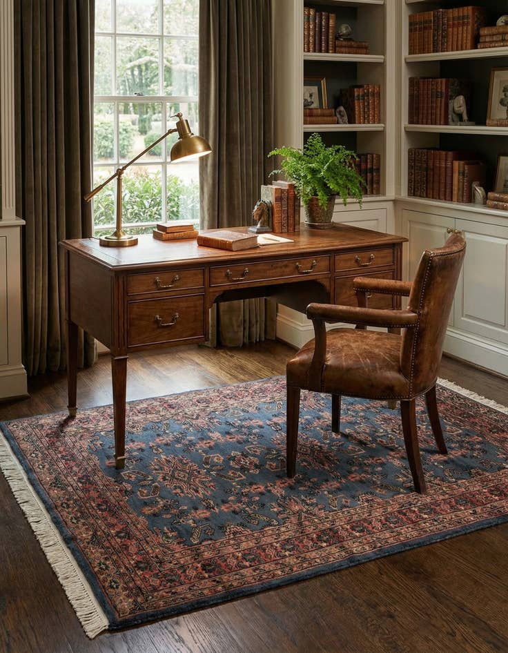 Detail image of 4' 3 x 5' 7 Hand Knotted Bokhara Oriental Wool Rug