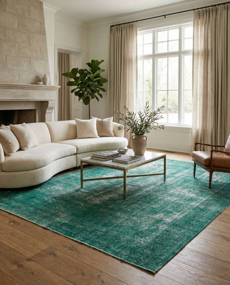 Detail image of 9' 5 x 12' 6 Hand Knotted Ultra Vintage Persian Wool Rug