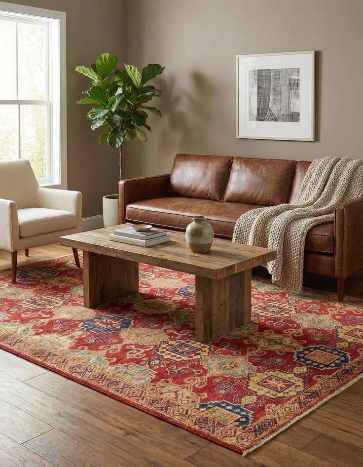 Detail image of 4' 10 x 6' 8  Hand Knotted Kazak Oriental Rug