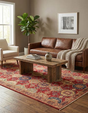 4' 10 x 6' 8 Hand Knotted Kazak Oriental Rug