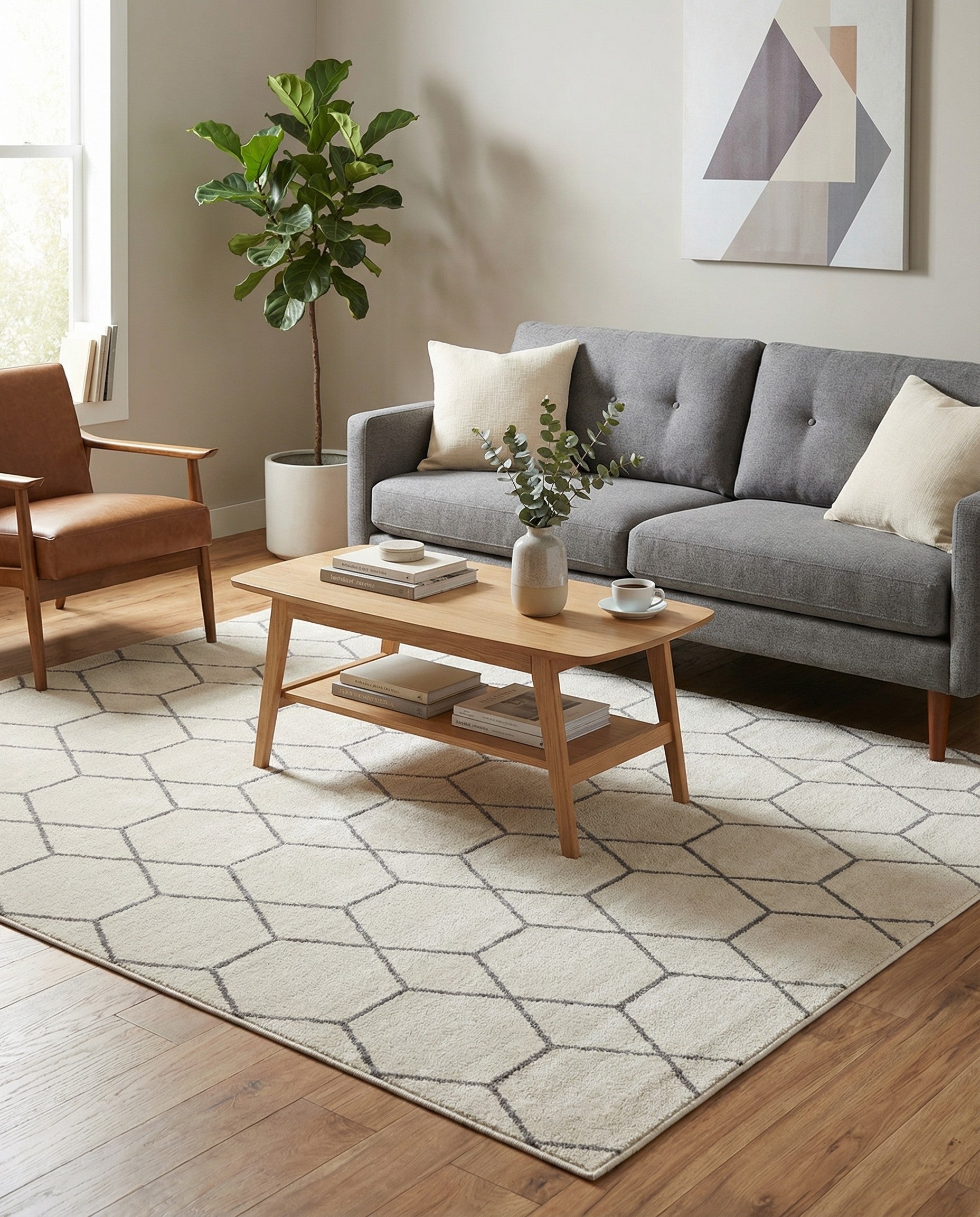 8' x 10' Lattice Frieze Rug