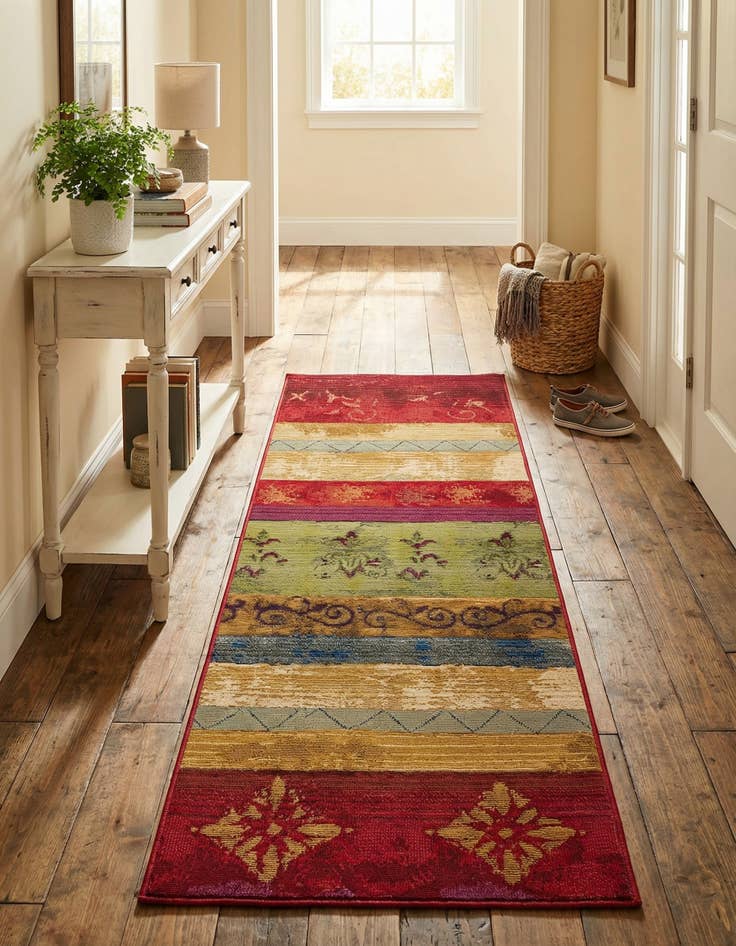 Detail image of 2' x 5'  Washable Modern Indoor / Outdoor Runner Rug