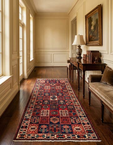 5' 1 x 10' 4 Heriz Wool Runner Rug