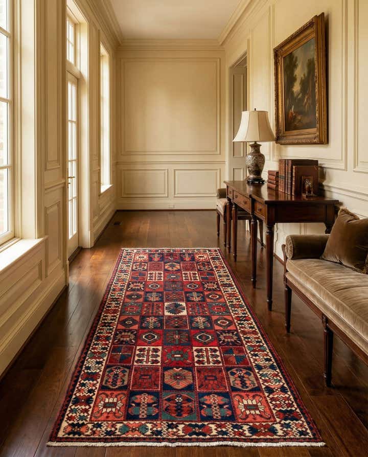 5' 1 x 10' 4 Heriz Wool Runner Rug