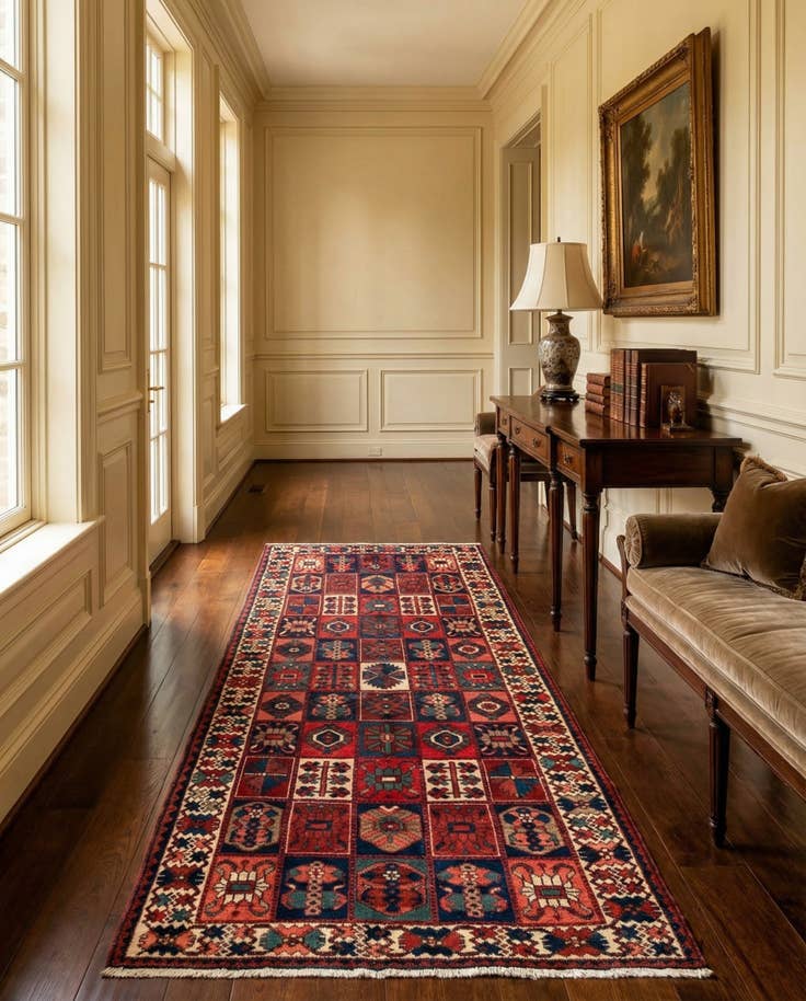 Detail image of 5' 1 x 10' 4 Heriz Wool Runner Rug