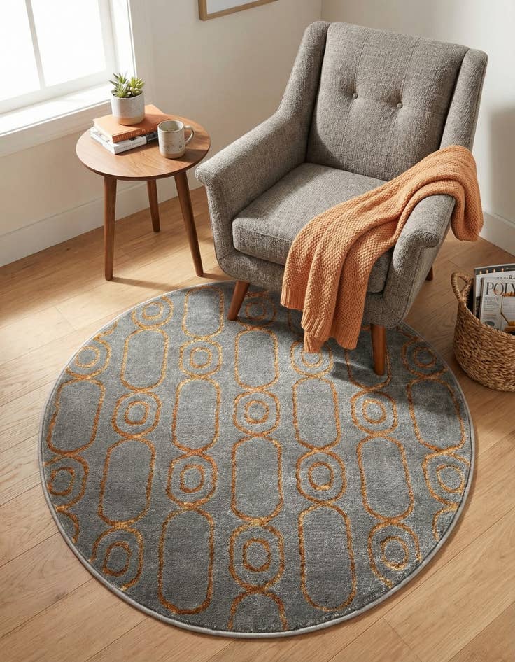 Detail image of  3' x 3' Vogue Geo Round Rug
