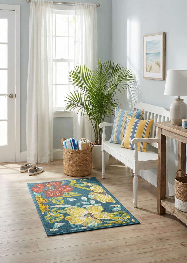 2' x 3' Easy-Clean Coastal Indoor / Outdoor Rug