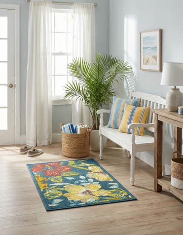 2' x 3' Easy-Clean Coastal Indoor / Outdoor Rug