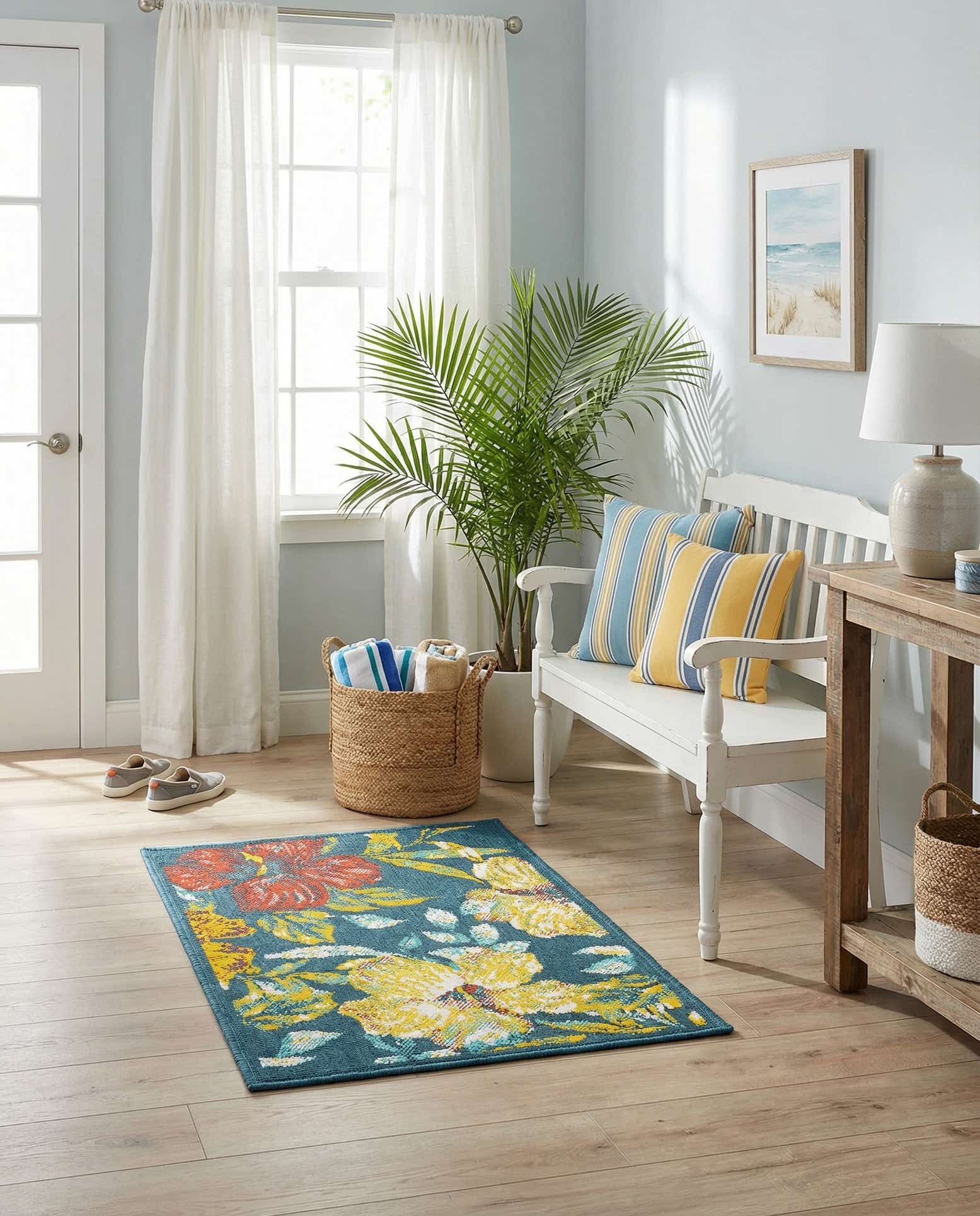 2' x 3' Easy-Clean Coastal Indoor / Outdoor Rug