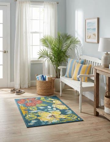 2' x 3' Easy-Clean Coastal Indoor / Outdoor Rug