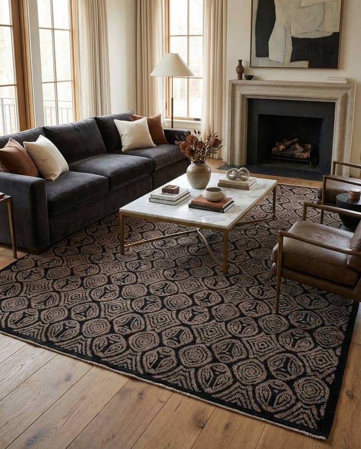 Detail image of 9' 5 x 12' 2 Hand Knotted Darya Wool Rug