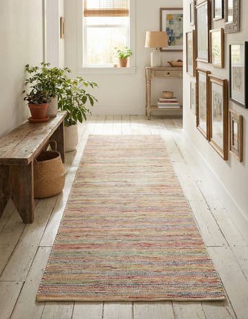 Hand Woven Happy Rugs Rainbow Weave Runner