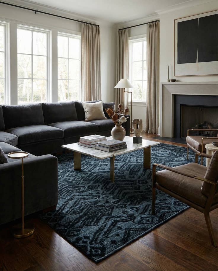 Detail image of 7' 9 x 10' 2 Hand Knotted Darya Wool Rug