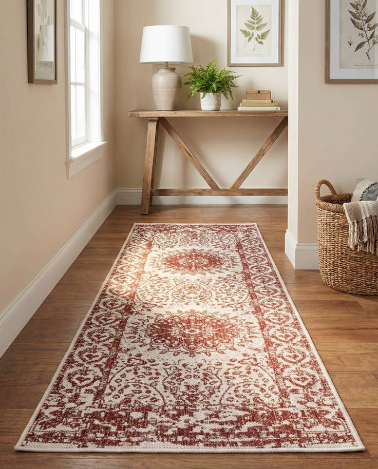 Detail image of 2' x 6' Easy-Clean Traditional Indoor / Outdoor Runner Rug