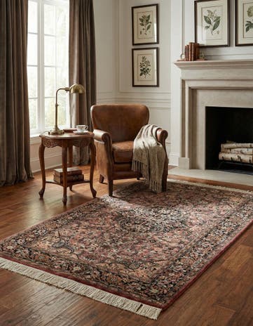 3' 2 x 5' 4 Hand Knotted Kashmir Oriental Rug