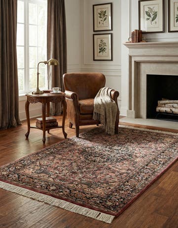 3' 2 x 5' 4 Hand Knotted Kashmir Oriental Rug
