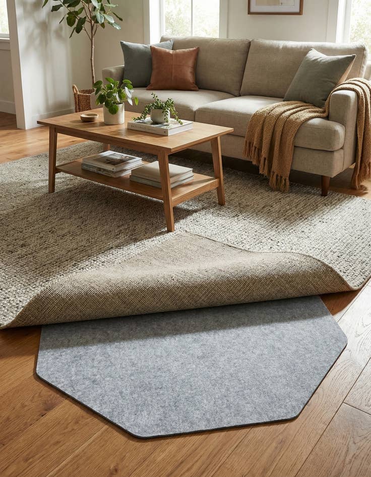 Detail image of 7' x 7' Octagon Everyday Performance Rug Pad