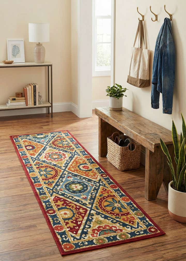 2' x 6' Easy-Clean Modern Indoor / Outdoor Runner Rug