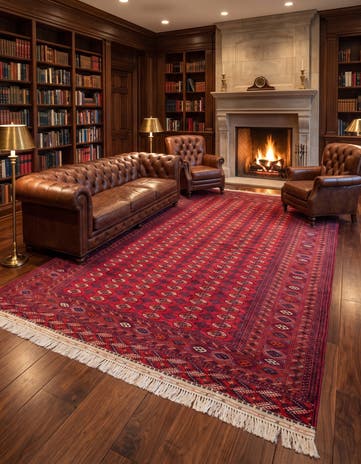 10' 10 x 16' 9 Hand Knotted Bokhara Rug