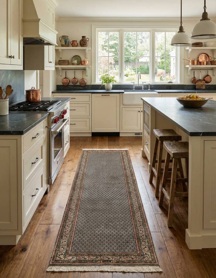 Detail image of 2' 9 x 10' 6  Hand Knotted Mir Wool Runner Rug